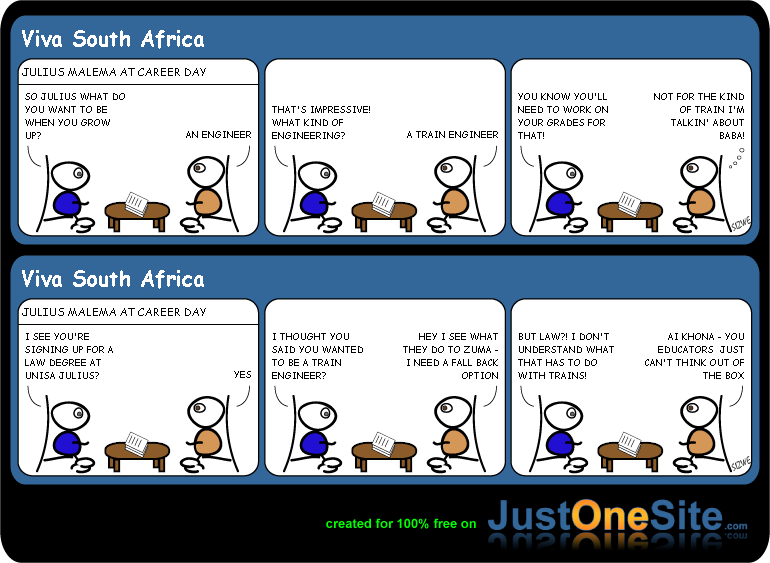 Julius Malema’s Matric Results cartoon